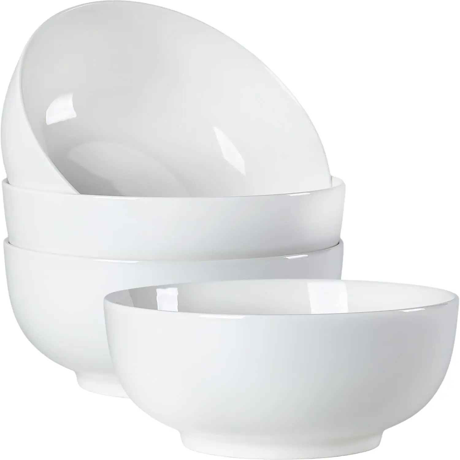 Customizable white ceramic bowl - Perfect for kitchen soup bowls, cereal bowls, etc. - Dishwasher and microwave safe