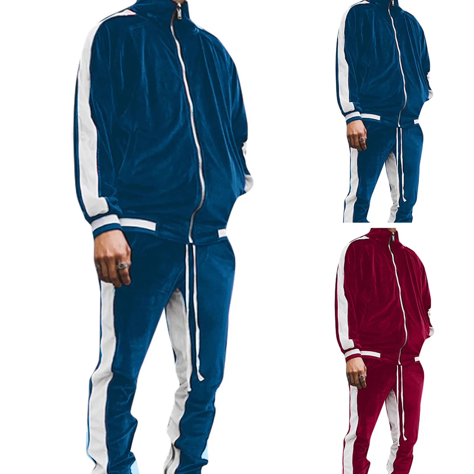 Velvet tracksuit set mens Clearance