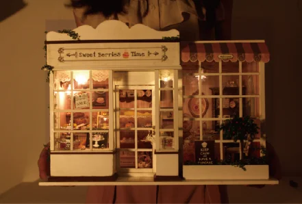 
 Детский игрушечный домик «сделай сам», сборный кукольный домик, модель мебели с голосовым управлением, деревянный игрушечный домик с подсветкой и музыкой  