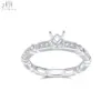18K Solid White Gold