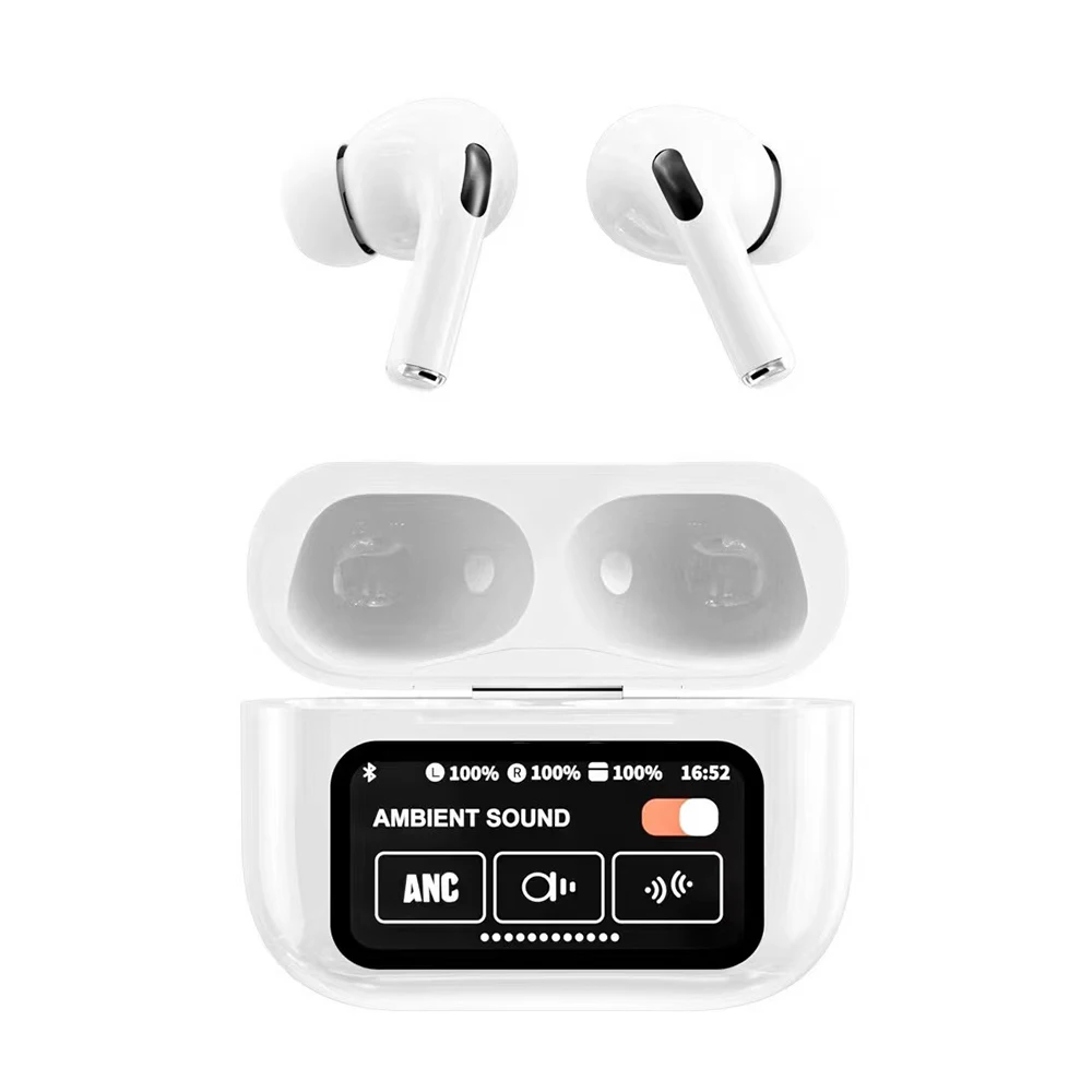 Anc Enc Smart Touch Led Screen Wireless Earbuds Noise Cancelling Headset Wireless Tws Gaming 8105