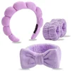 Correa de muñeca con interfaz de costura, juego de 4 piezas, color morado