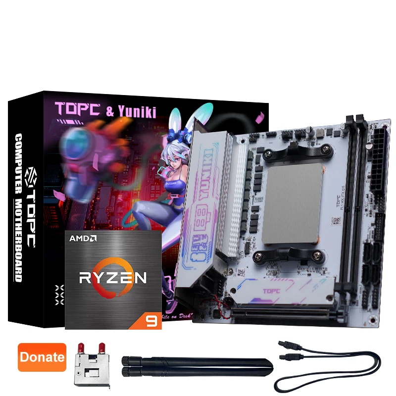 TOPC Ryzen 9 7945HX Mini ITX Motherboard Combo - 16 Cores, 5.4GHz