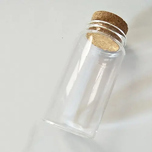 Storage Bottle 100ml Small Glass Bottles Vials Jars with Cork Stopper 47x90mm