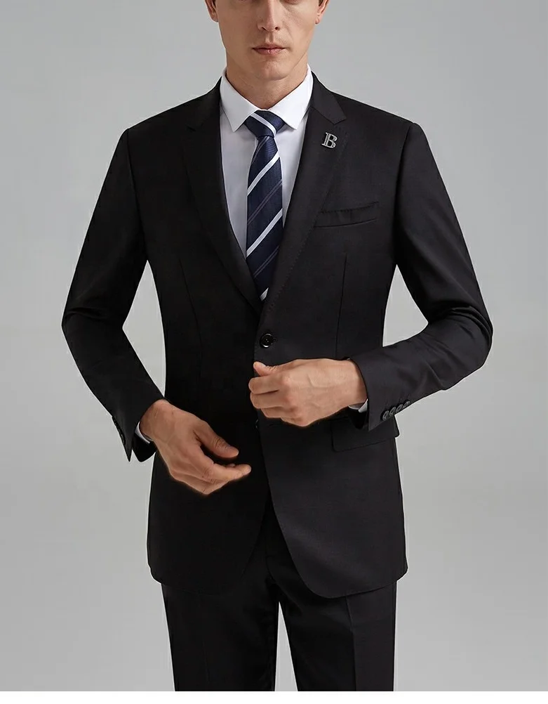 Fit Hommes Costume pour Travail Professionnel Noir Costume Haute Qualité  Mince Élégant Vêtements Occasion D'affaires Costumes D'affaires