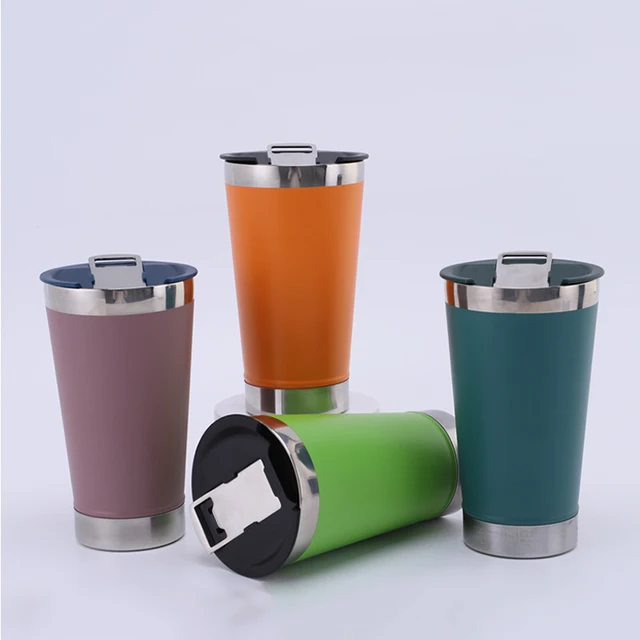 16oz Beer Mug Brazilian 304 Stainless Steel Insulated Mug with Bottle Opener Outdoor Car Car Coffee Mug