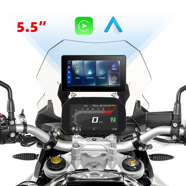 EKIY Motorcycle Carplay Screen - GPS & Android Auto