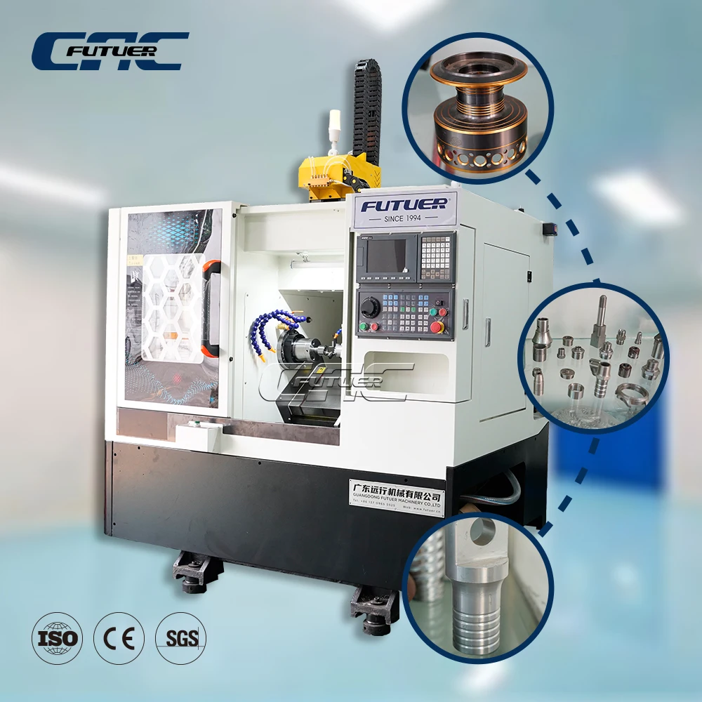 Advanced CNC Slant Bed Lathe Heavy Duty with Linear Guideways Servo Control Dual Spindle and Automatic Chip Conveyor