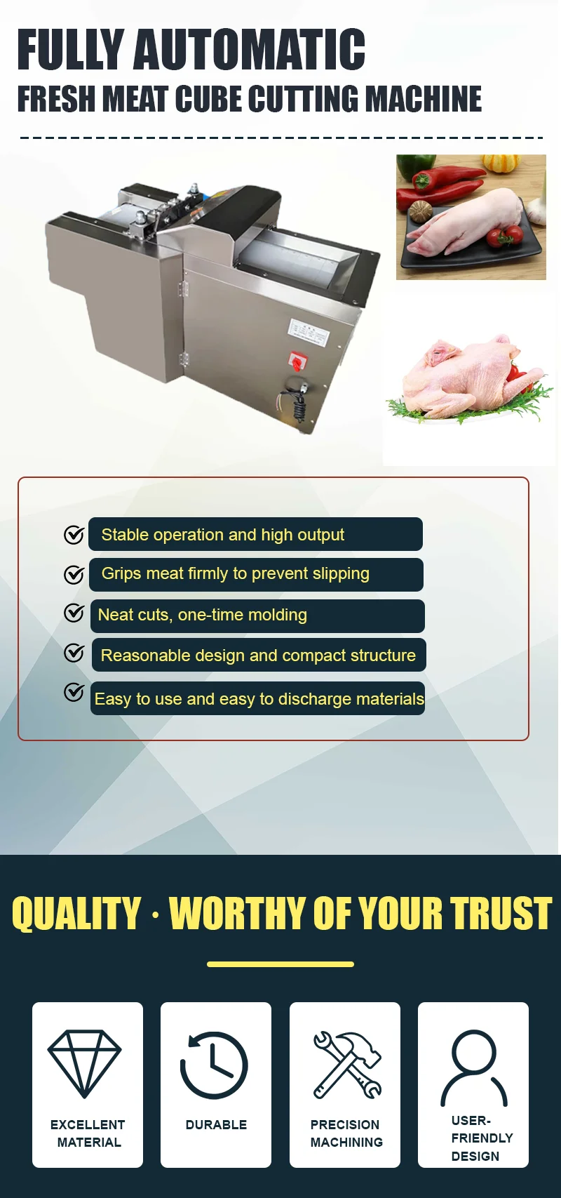 Chicken Cutting Machine Restaurant Cooked Chicken Cutting Machine