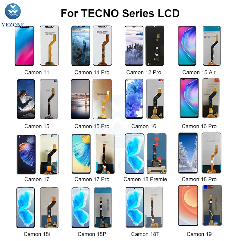 Display LCD Screen for Infinix Hot 7 8 Lite 9 10 Note 8i Smart 4 5 for Tecno Camon 17 Spark 5 6 Go 7 Pro 8 Phantom X Pova 2