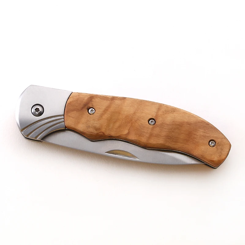 Wooden Folding Knife Zebra Wood Handle Stainless Steel Pocket Knife Buy Wooden Folding Knife
