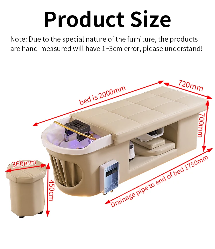 ヘッドスパベッド Amazon.co.jp: シャンプーベッド、水循環と燻蒸機能を統合、美容