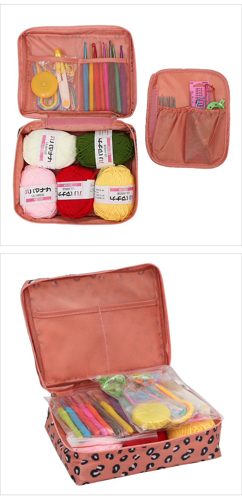 JP Travelling Knitting Needle Kit Crochet Starter Hook Sets Diy Crochet ...
