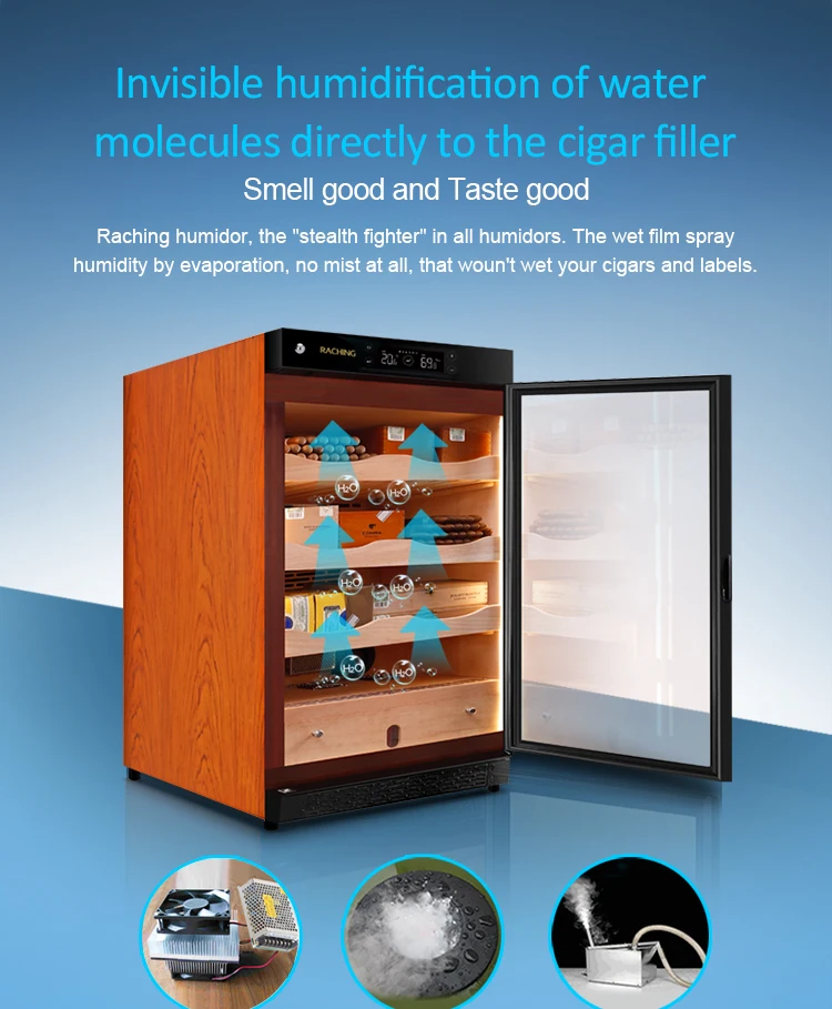 Household Cigar Storage Temperature and Humidity Control Cigar Showcase Raching Pro C150A Humidor