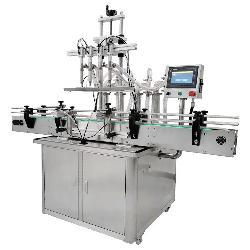 Automatic 4 Heads Piston - Type Liquid Bottle Filling Machine for ...