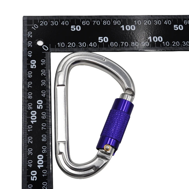 
 Оптовая продажа, 25KN наружные алюминиевые карабиновые крючки с логотипом на заказ  