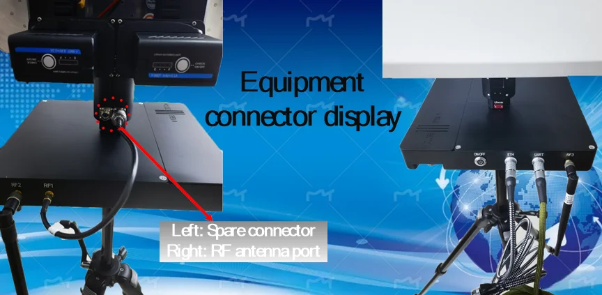 Hdf11951b18ea4e92a4c80892392a76a3B Drone HD Radio Communication Equipment Video Data Link Tracking Head Adapted to All-in-one Device Box With Graphics and Numbers