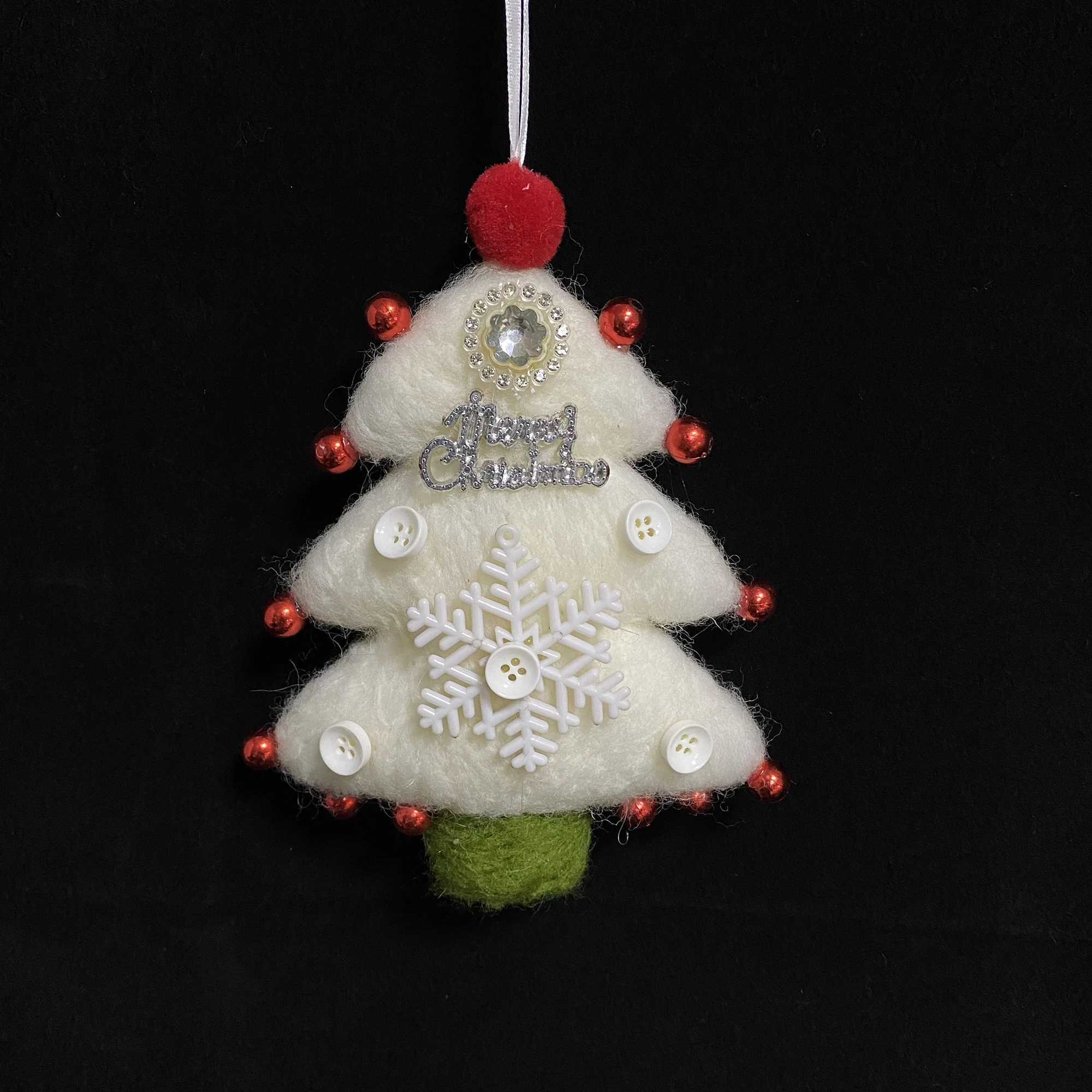 Fieltro De Lana En Forma De Árbol De Navidad,Ornamento De Bola De Navidad  Para Decoración De Árbol De Navidad,16cm - Buy Fieltro De Lana Ornamento De  La Navidad,Navidad Proveedor,Ornamento De La Navidad