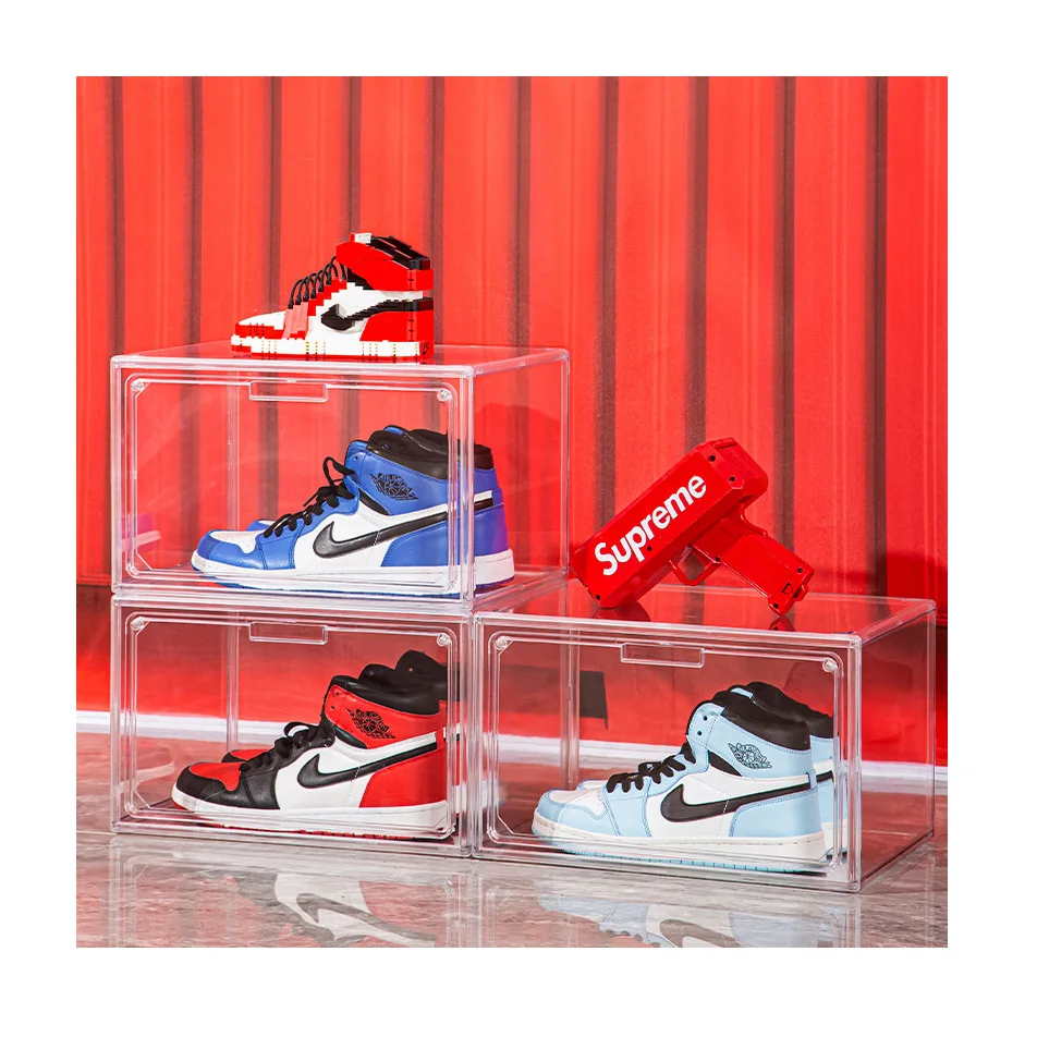 Wholesale Custom Plastic Shoebox Clear Acrylic Shoe Container Box