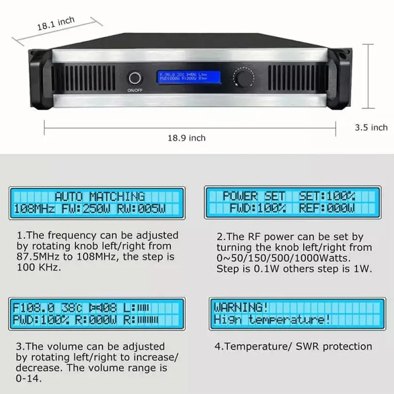 Radio Station Fm Transmitter 1500w Fm Transmitter 1.5kw Broadcast Full