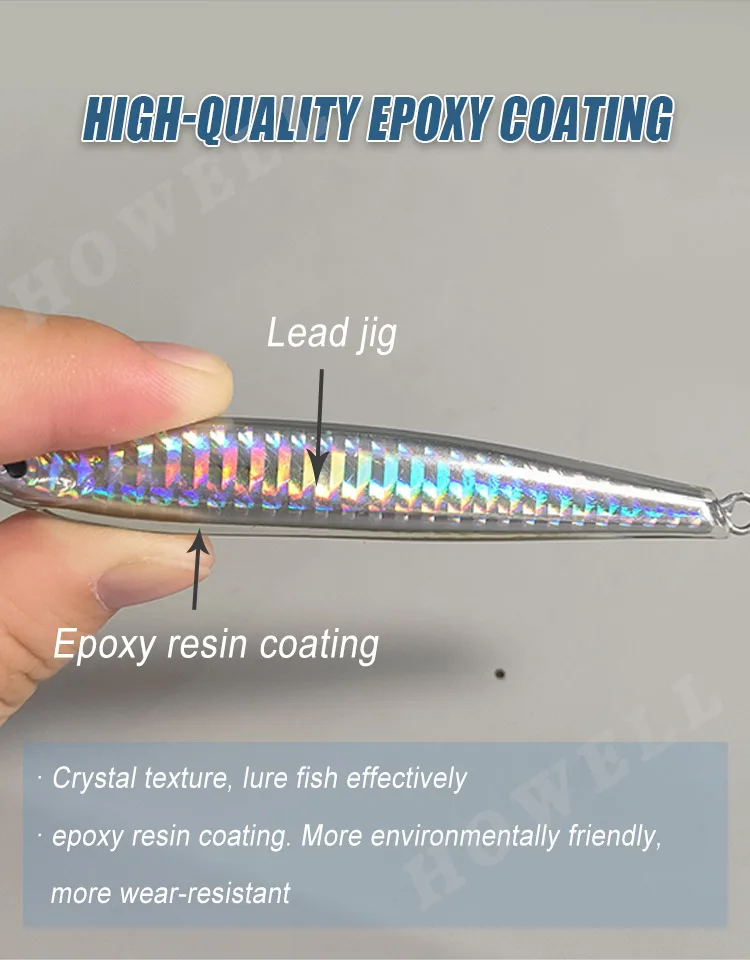 Epoxy Jigs Custom Fishing Lure 42g Oem Fast Sinking Stick Lure Epoxy Resin Speed Jigging Bait