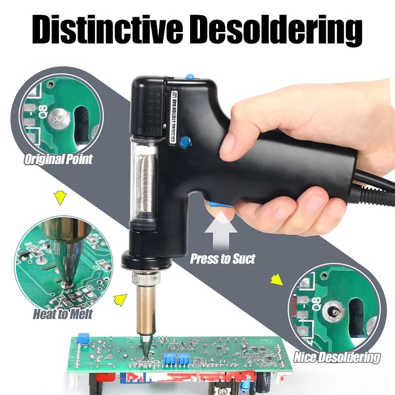 YIHUA 948-II 4 in 1 Desoldering Hot Air Gun Rework Soldering Iron Suction Tin Gun Pick up Pen Desoldering Soldering Station