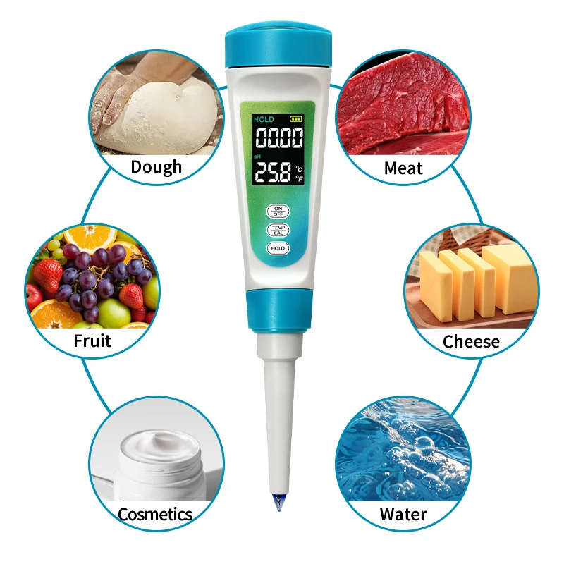 Digital PH-012 Fruit Jam PH Testing Meter Pen Banana PH Analyzer Pen New Style PH Meter for Milk and Yoghurt