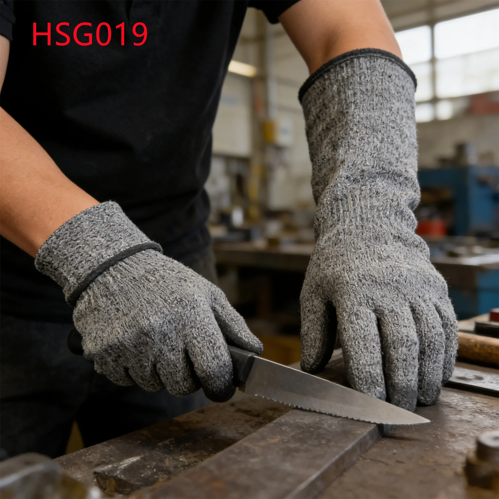 HY, Guantes de seguridad grises no mutilantes para mantenimiento de herramientas, en venta, guantes de trabajo flexibles con buen agarre para cambio de neumáticos, aptos para hombres y mujeres, modelo HSG019