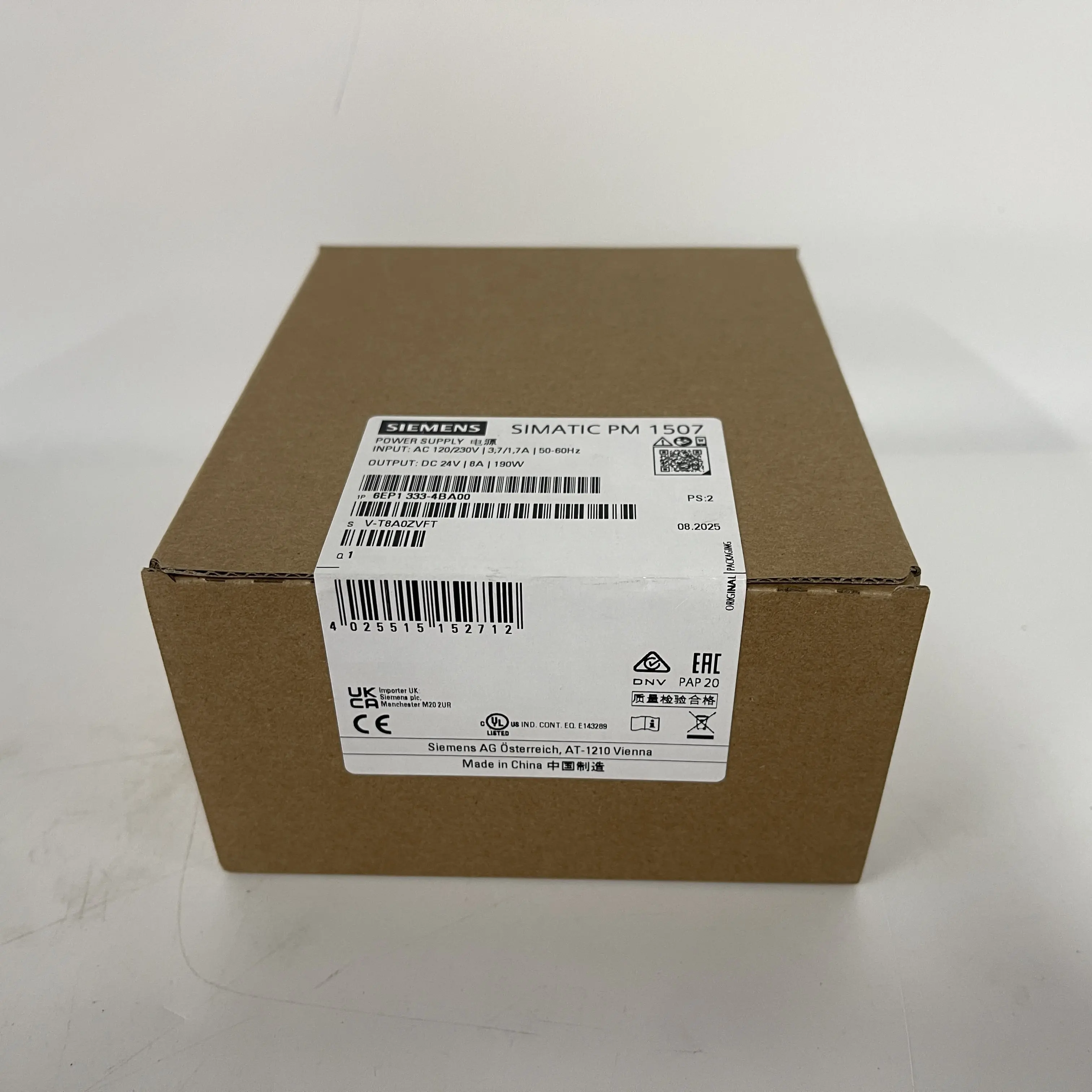 Siemens SIMATIC Power Supply Module 6EP1333-4BA00 Siemens SIMATIC Power Supply Module 6EP1333-4BA00