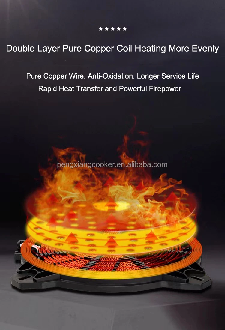 2 Burner 5000w Concave Induction Stove Stainless Steel Cooktops Hob