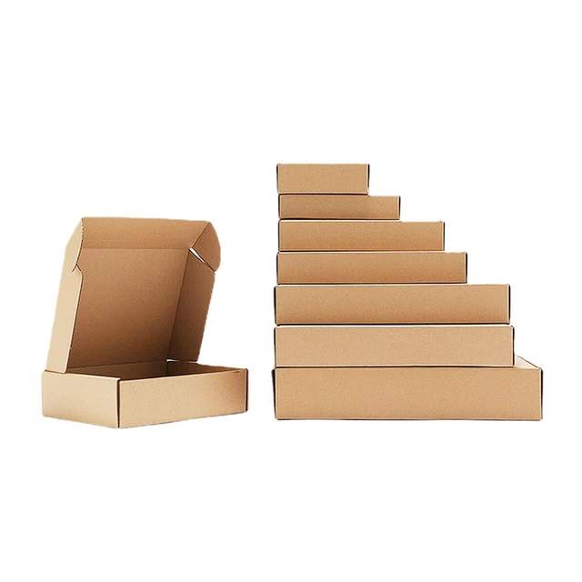 Customized Printing Logo Eco Friendly Brown Kraft Box Packaging Corrugated Cardboard Mailing Shipping Box
