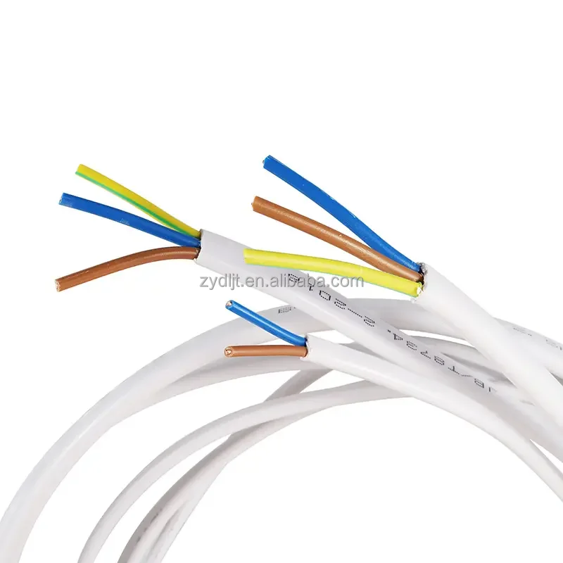 PVC Fio Isolado Bvvb Cabo De Terra Oem F&aacute;brica Pvc 2 3 N&uacute;cleo 0.75mm 1mm 1.5mm 2.5mm 4mm 6mm 10mm isolado fio de cobre el&eacute;trico