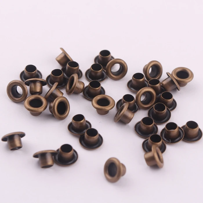 Круглая одежда 3 мм антикварные латунные маленькие металлические люверсы для обуви кружевные покрытие рюкзака 7-10