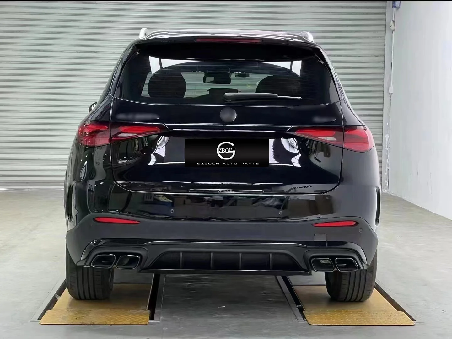 thumbnail image 2 of Gloss Black Rear Diffuser & Tailpipe Trim For Mercedes GLC X253 – 63 AMG Style 2 of 6