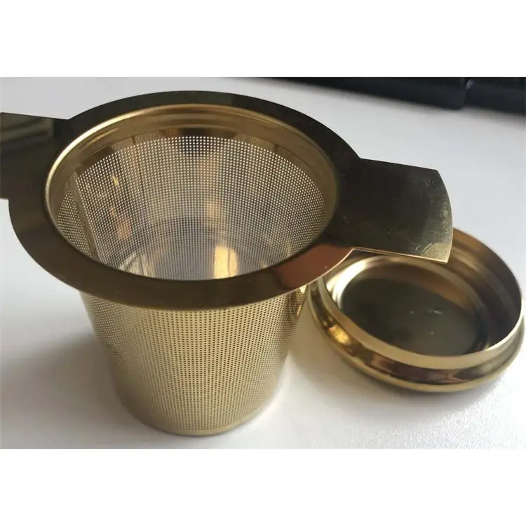 Customized Stainless Steel Steeper Gold Tea Filter Infuser for Loose Tea