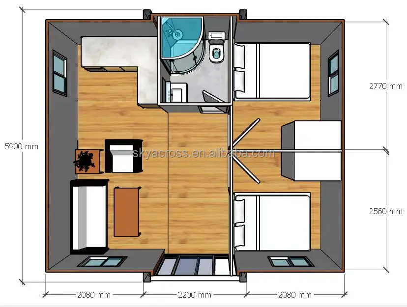 Cheap Ready Made 3 Bedroom Prefabricated House - Expandable