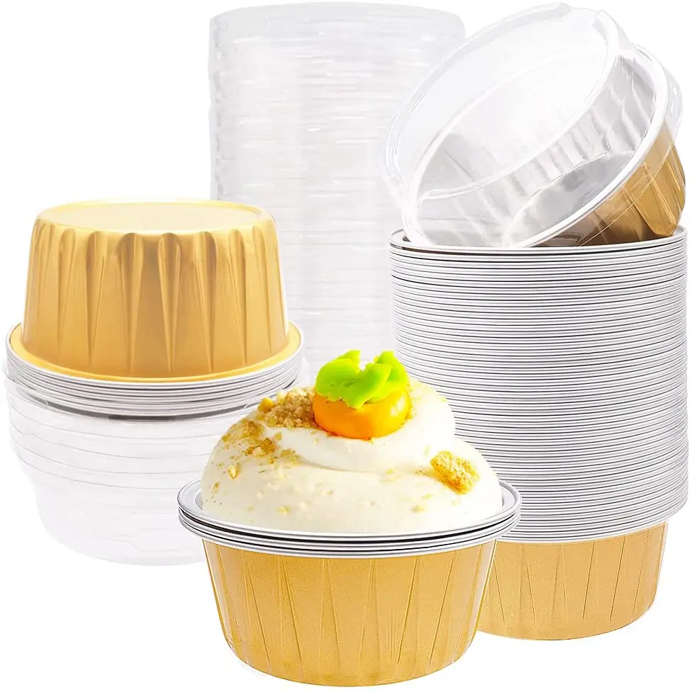 500 Mini Foil Gold Baking Cups Cupcake Muffin Liners Bake Pastry Party Samplers