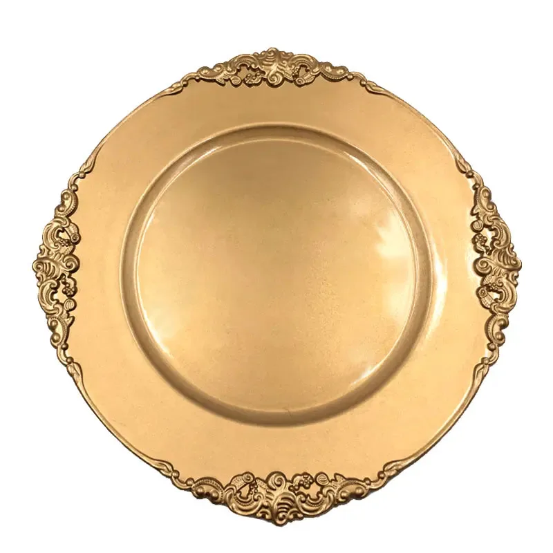 Gold 13inch Silver Wedding Charger Plates Wholesale Cheap Customized