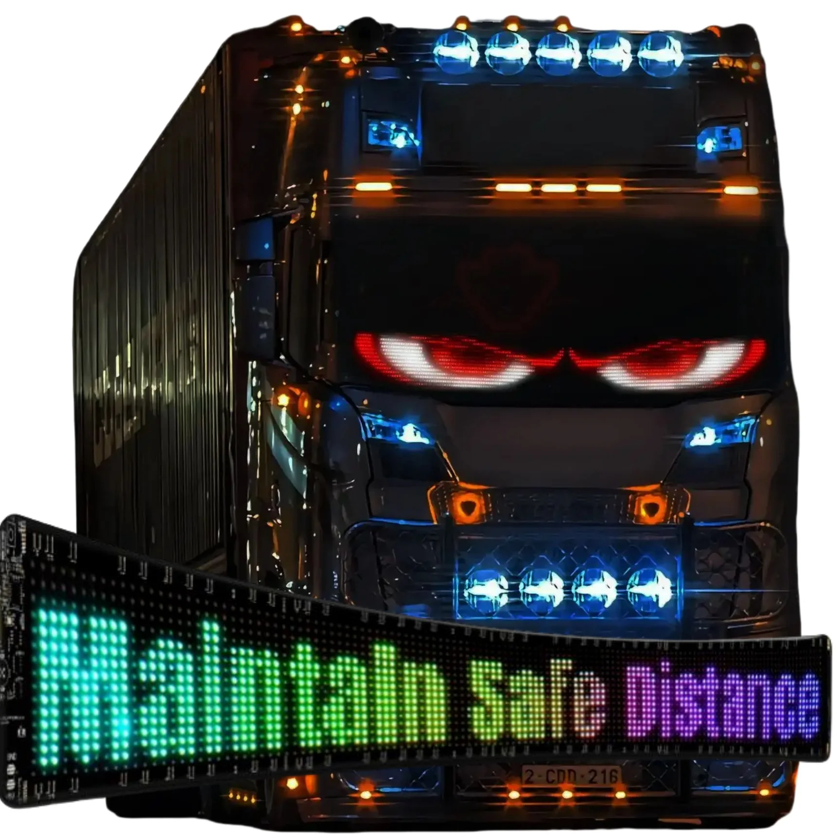 Smart Car Sticker Rear Glass LED Display Windshield Electronic Expression Advertising Scrolling Screen Car Light Accessory
