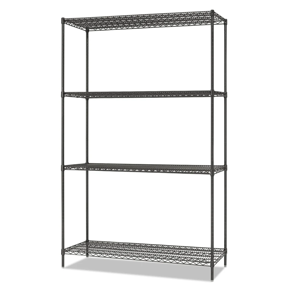 4 Tire Storage Metal Wire Shelving 250kg Per Shelf Capacity Commercial Heavy Duty Wire Rack Shelf Organization OEM&ODM Black