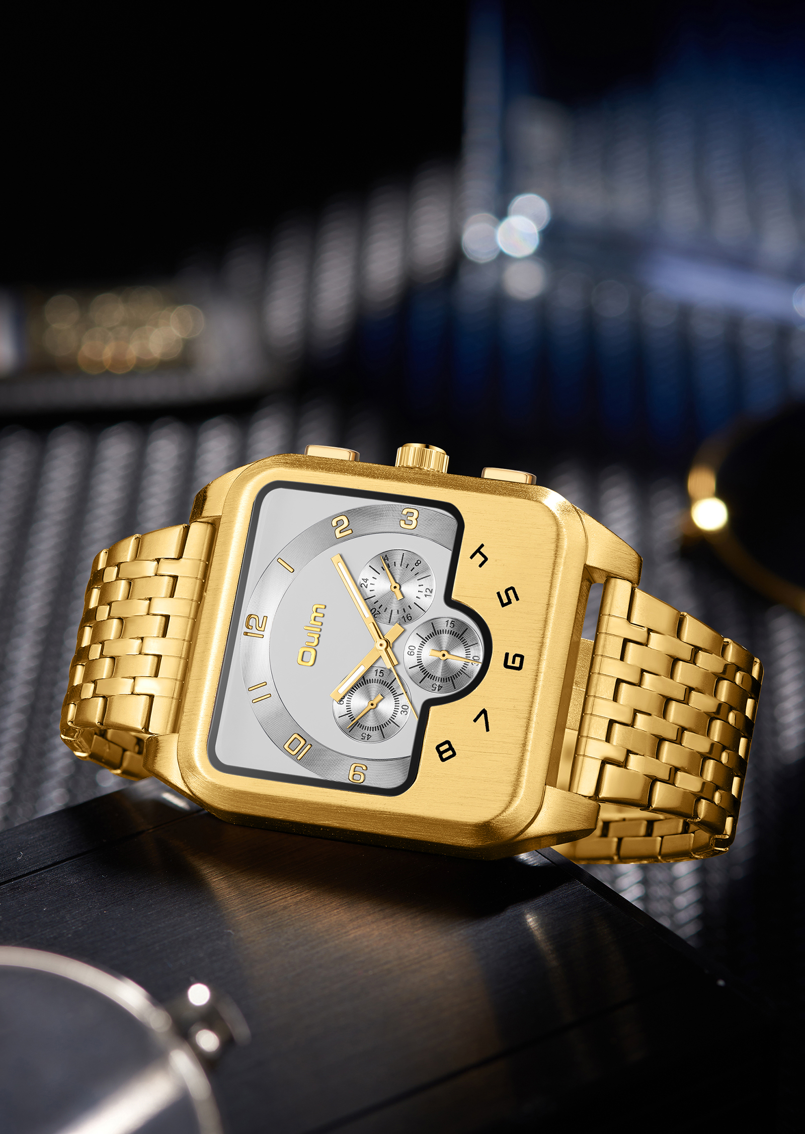 G*n様 中古 ☆高級感あり!☆ Louis Bulle 自動巻 サン＆ムーン Oulm 9463 Unique Designer Luxury Brand Men's Watches