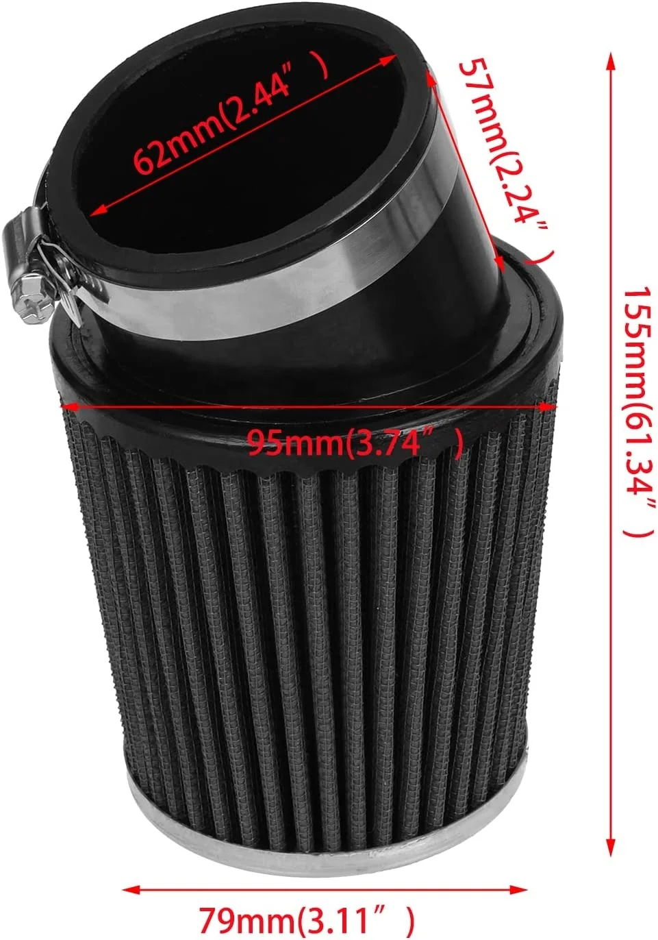 Новый Воздушный фильтр HIAORS 62 мм для Predator 420cc GX160 GX200 GX390, картинг, грязевые лодки, газонокосилка, мини-велосипедный генератор, детали двигателя