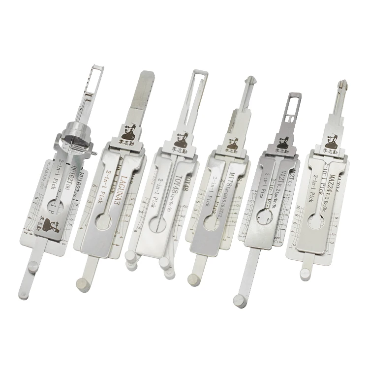 High Quality Lock Pick Set Locksmith Tools Auto 2 in 1 Decoder and Pick Tool