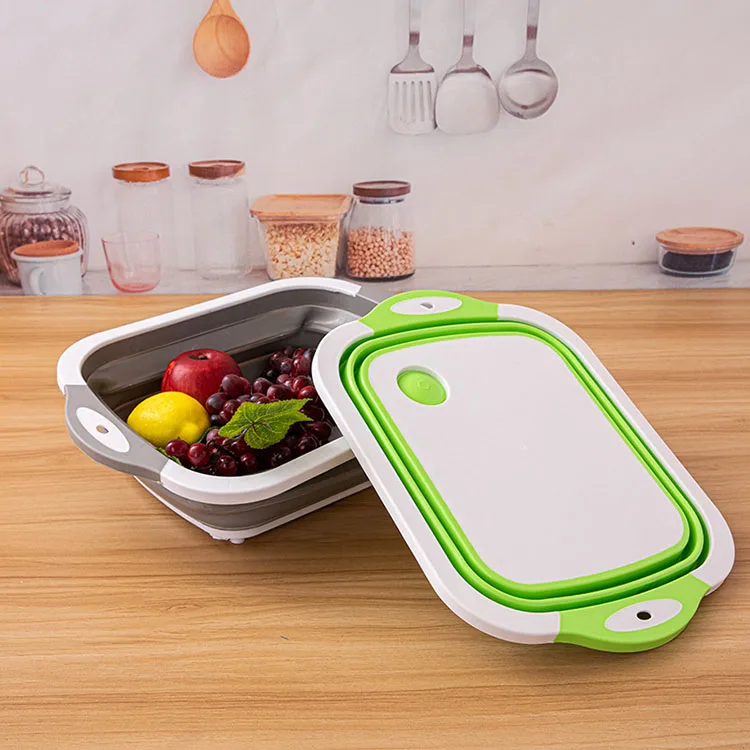 Multi Functional Folding Plastic Chopping Board Travel Foldable Cutting ...