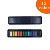 [Scatola blu in metallo] 12 colori con pennello