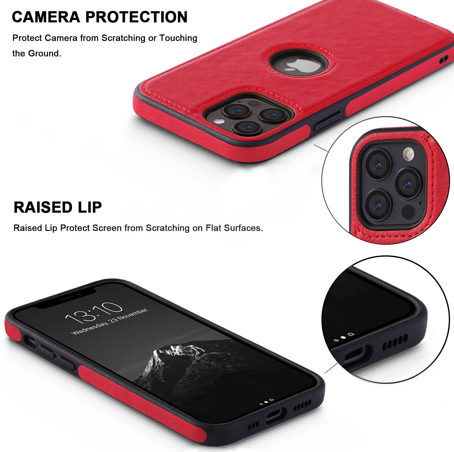 Leyi Designer Original Leather TPU Material with apple logo Slim Profile Grip Phone Covers case for iphone 12 Pro Max