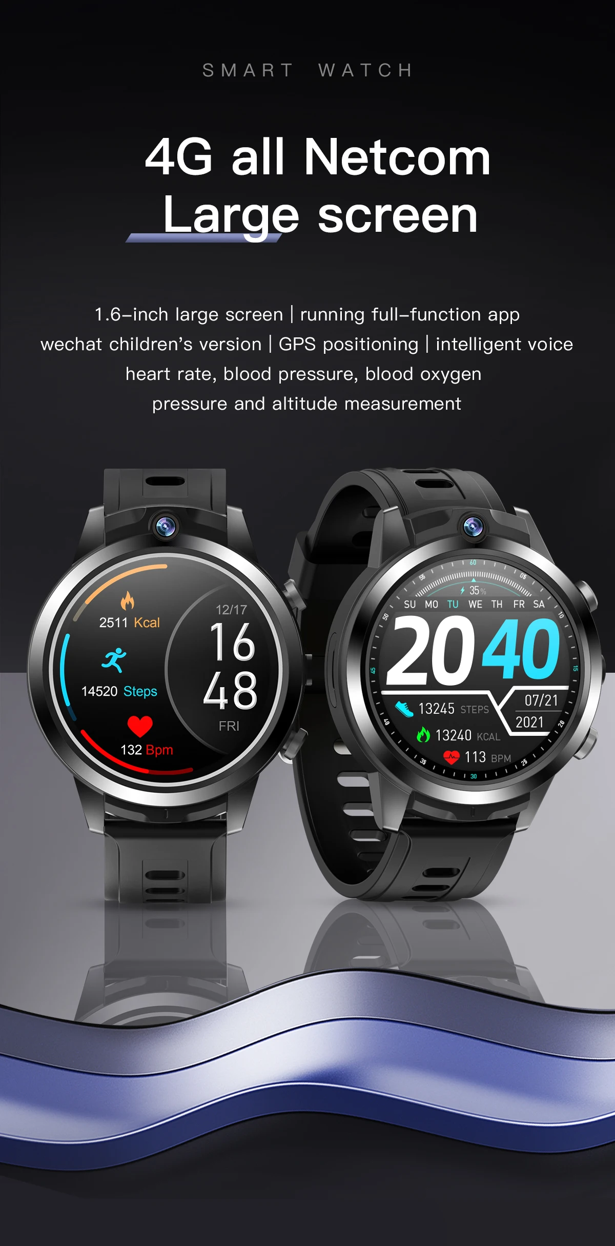 X600s 4G LTE Smart Watch for Man App Download Waterproof GPS Bracelet SIM Card Wifi Android Fitness Sport Smartwatch