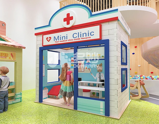 Ролевая игра врач полиция мира картонная деревянная мебель детский игровой домик для дома для продажи