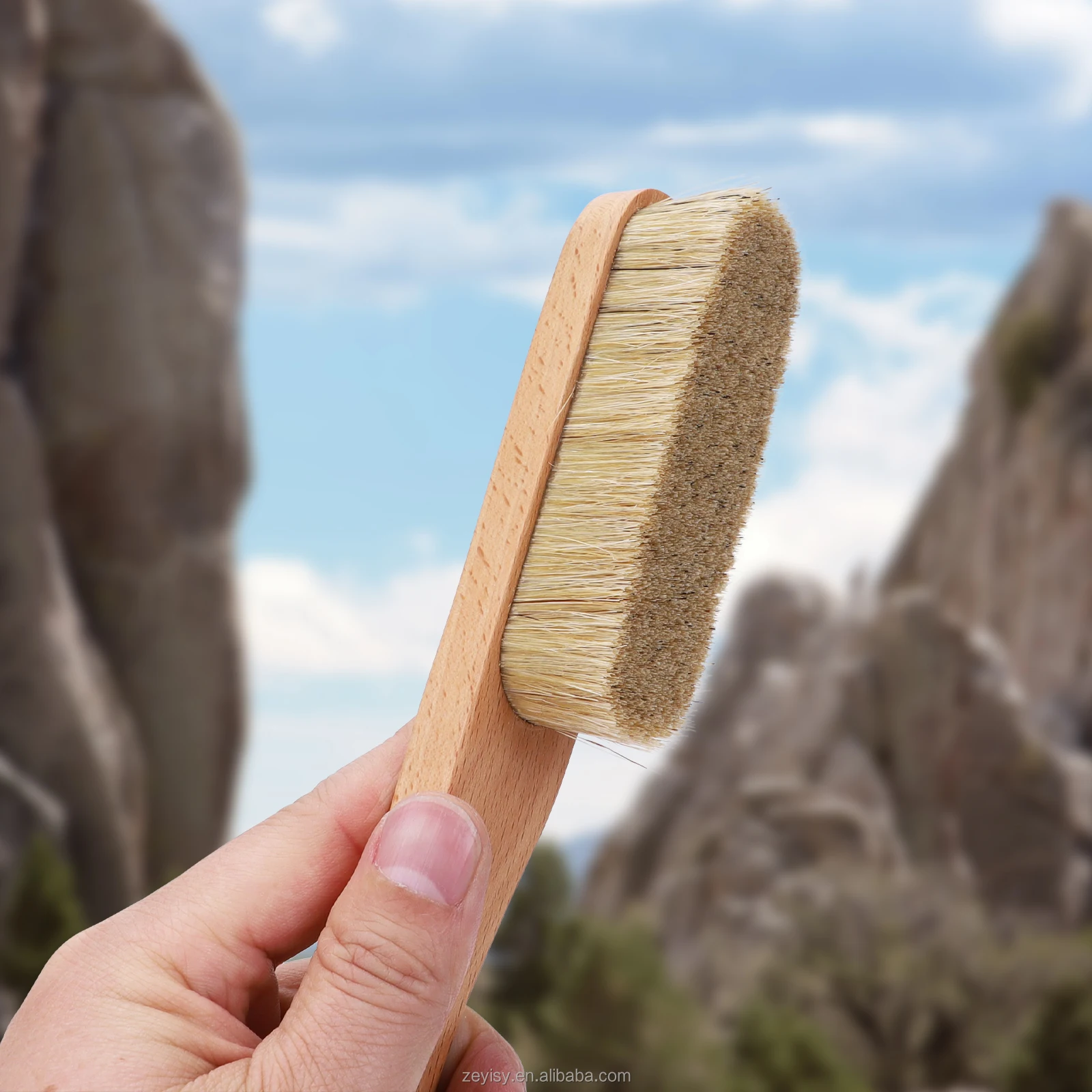 Natural Boars Hair Rock Climbing Bouldering Brush Wood Climbing Brush