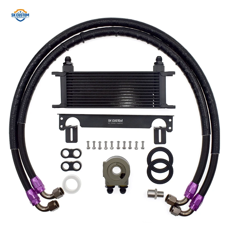 Oil Cooler Kit For VW Golf MK5 MK6 Audi A3 A4 Tts 1.8T 2.0T EA113 Engine Nylon Hose Kit